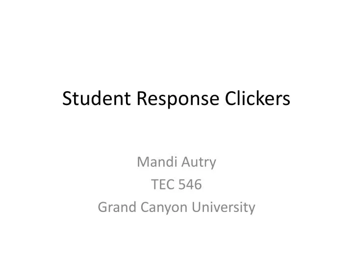 student response clickers