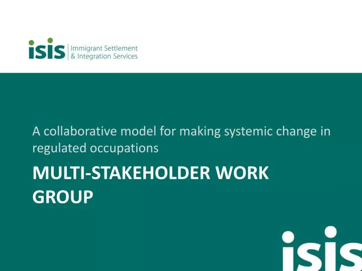 multi stakeholder work group