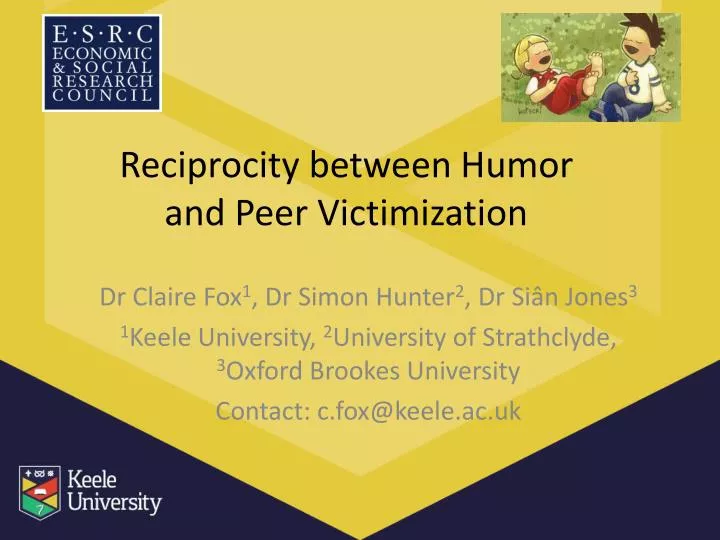 reciprocity between humor and peer victimization