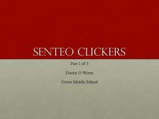 Senteo Clickers