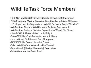 Wildlife Task Force Members