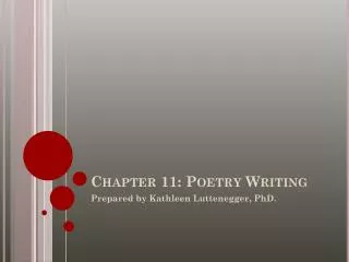Chapter 11: Poetry Writing
