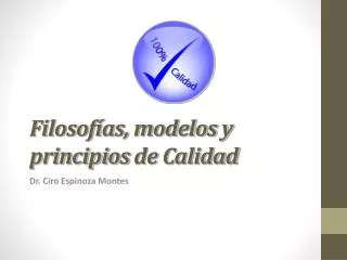 filosof as modelos y principios de calidad
