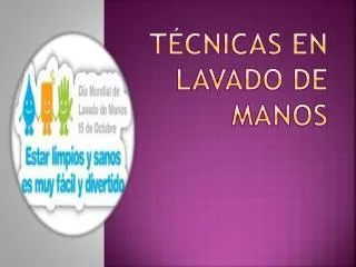t cnicas en lavado de manos