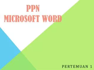 PPN Microsoft Word