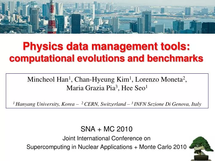 physics data management tools computational evolutions and benchmarks
