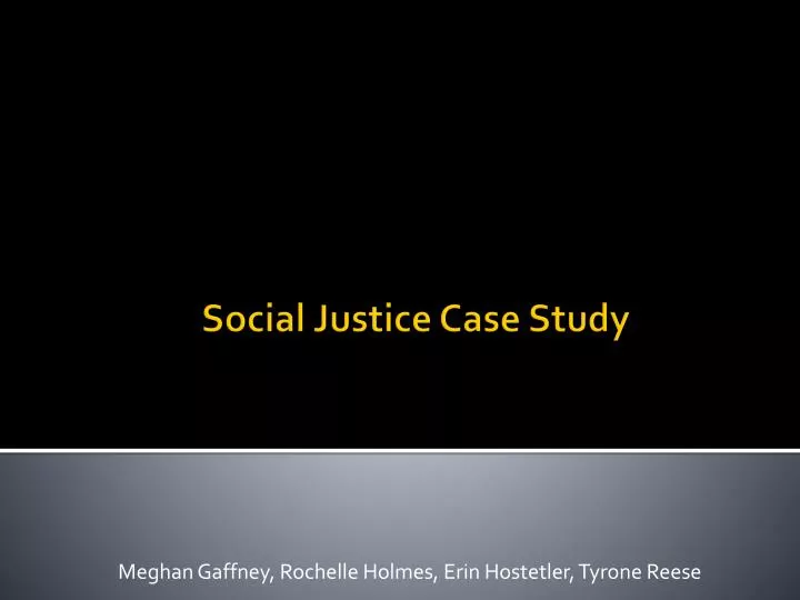 social justice case study