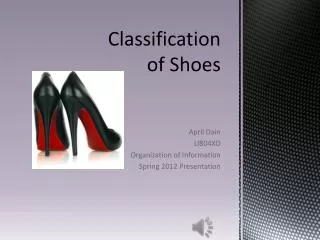 Classification of Shoes