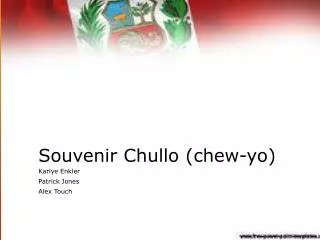Souvenir Chullo (chew- yo )