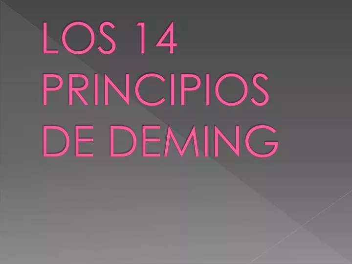 los 14 principios de deming