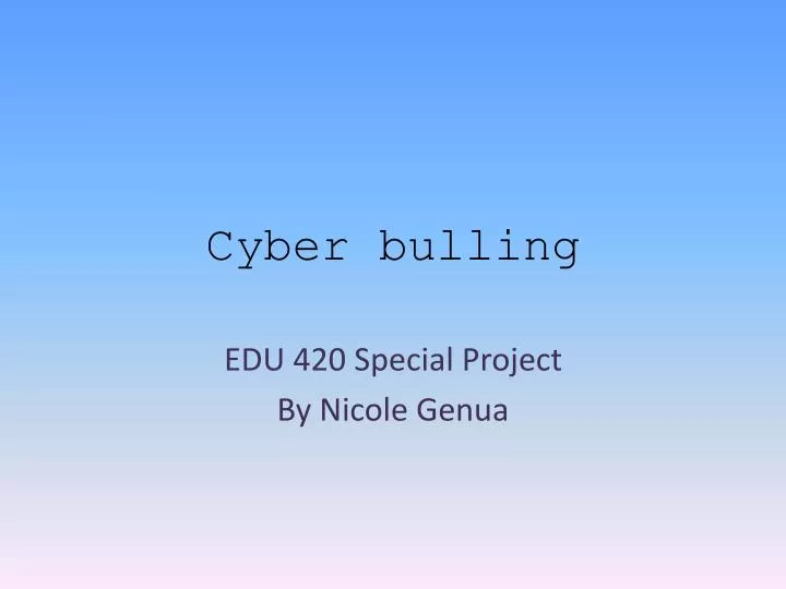 cyber bulling