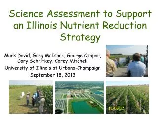 Science Assessment to Support an Illinois Nutrient Reduction Strategy