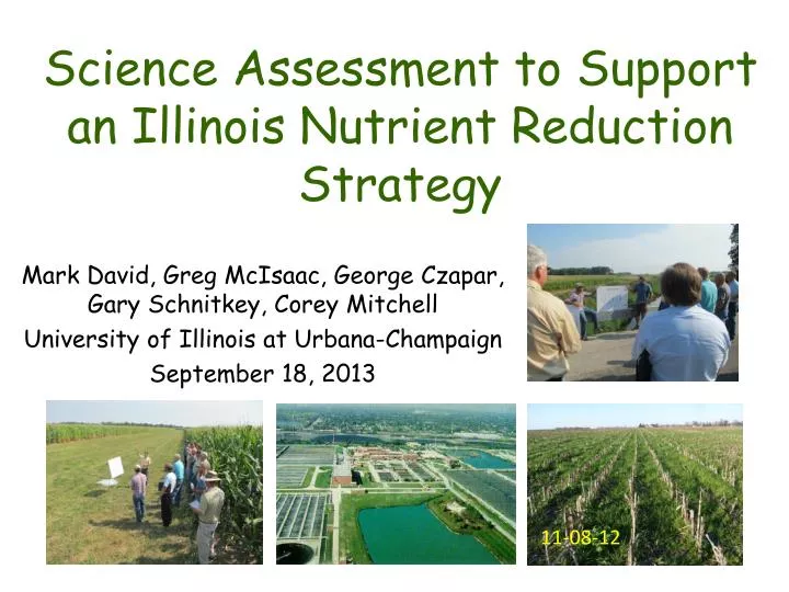 science assessment to support an illinois nutrient reduction strategy
