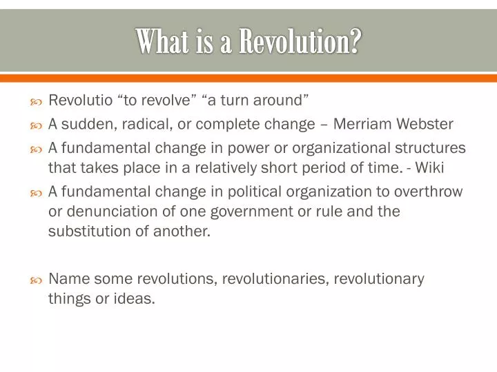 what is a revolution