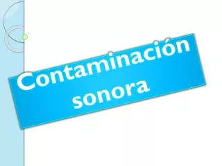 contaminaci n sonora