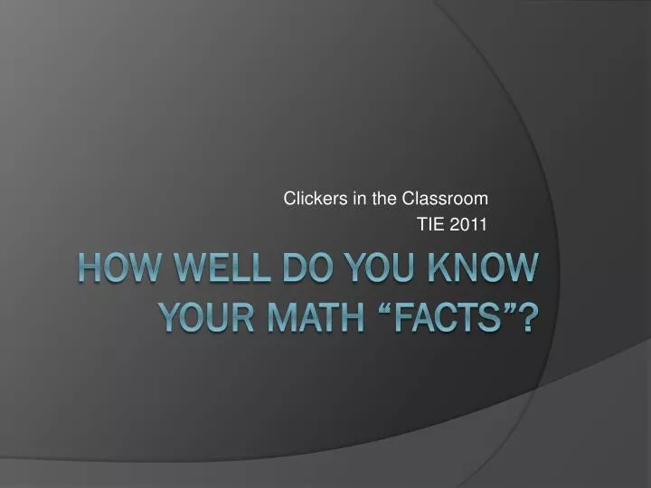 clickers in the classroom tie 2011