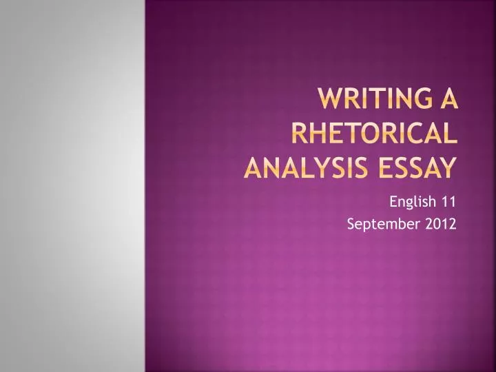 writing a rhetorical analysis essay