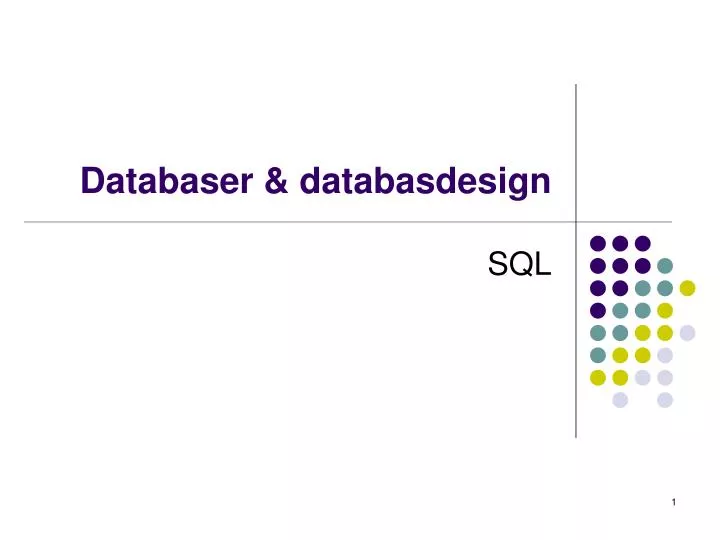 databaser databasdesign