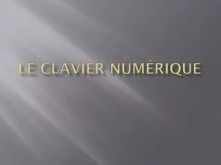 le clavier num rique