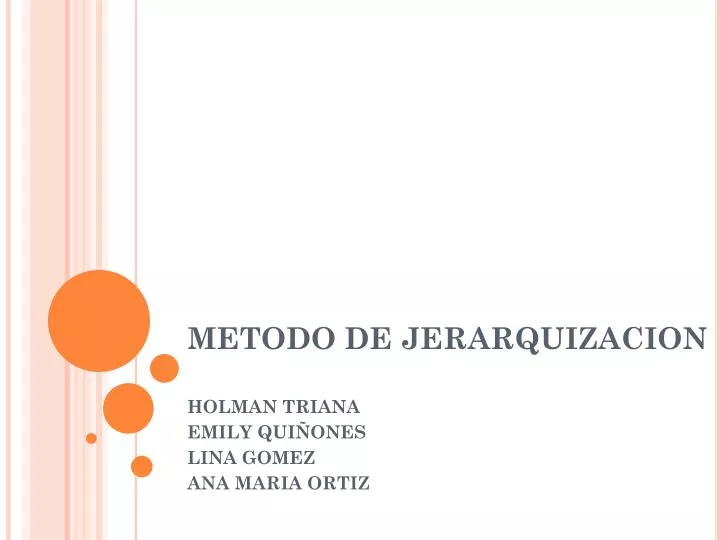 metodo de jerarquizacion