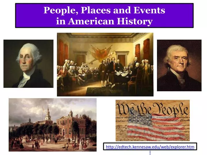 people places and events in american history