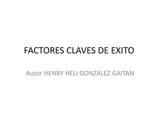 factores claves de exito