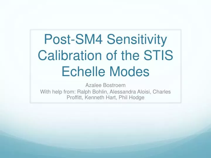 post sm4 sensitivity calibration of the stis echelle modes