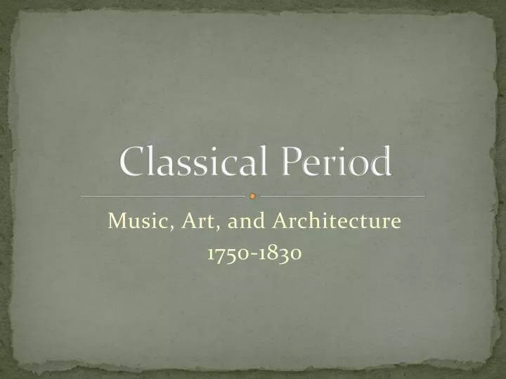 classical period