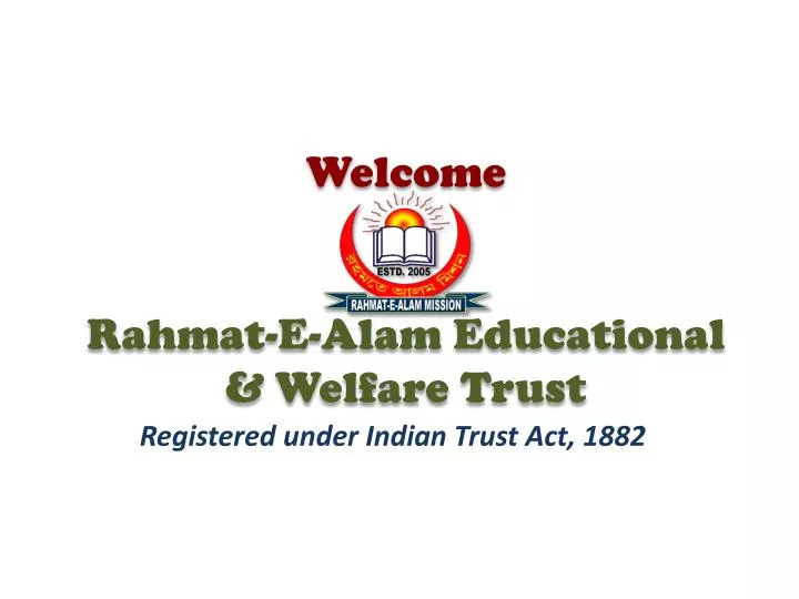 welcome rahmat e alam educational welfare trust