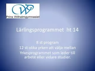 l rlingsprogrammet ht 14