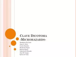 clave dicotoma microhazards