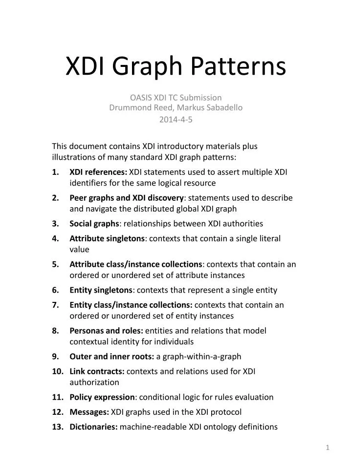 xdi graph patterns