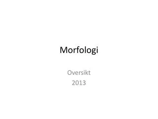 morfologi
