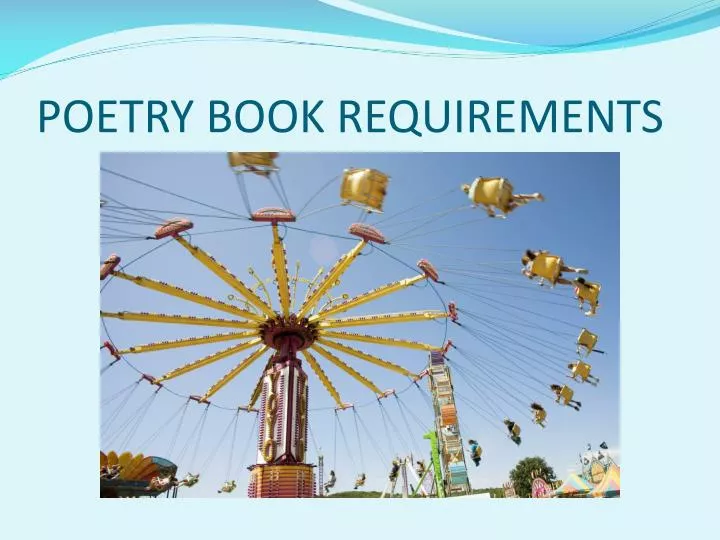 poetry book requirements