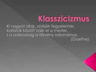 klasszicizmus