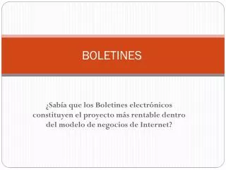 boletines