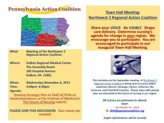 Town Hall Meeting : Northwest 2 Regional Action Coalition