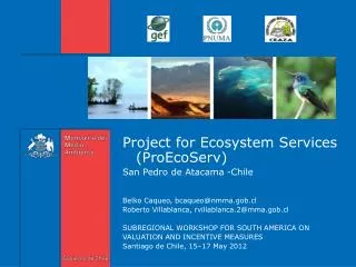 Project for Ecosystem Services (ProEcoServ) San Pedro de Atacama -Chile