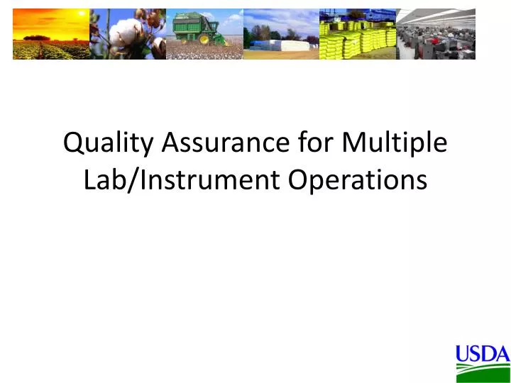 quality assurance for multiple lab instrument operations