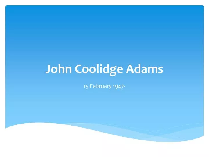 john coolidge adams