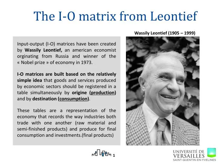 the i o matrix from leontief