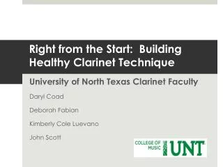 Right from the Start: Building Healthy Clarinet Technique