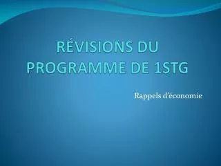 r visions du programme de 1stg