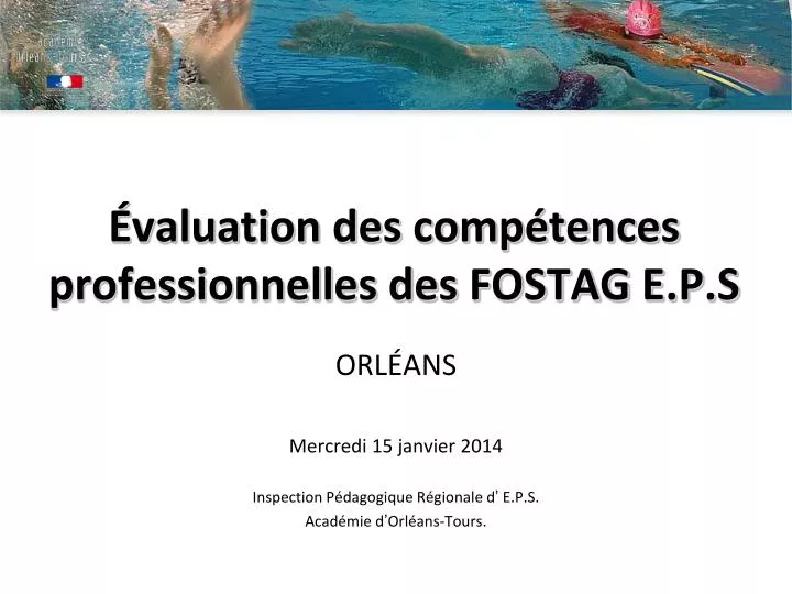 valuation des comp tences professionnelles des fostag e p s