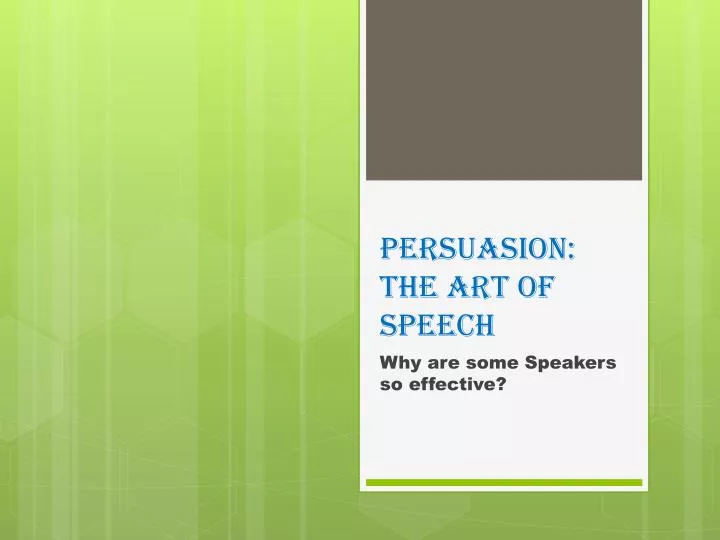 persuasion the art of speech