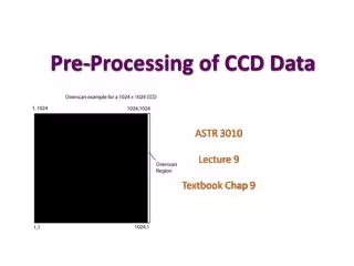Pre-Processing of CCD Data