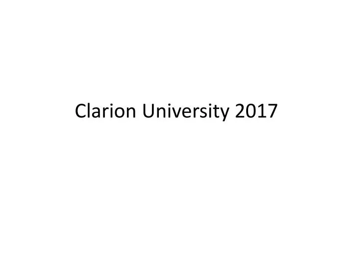 clarion university 2017