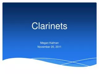 Clarinets