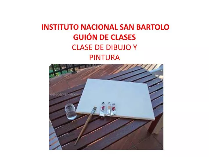 instituto nacional san bartolo gui n de clases clase de dibujo y pintura