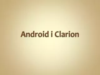 android i clarion